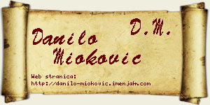 Danilo Mioković vizit kartica